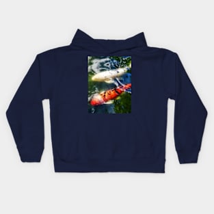 Fish - White and Orange Koi Kids Hoodie